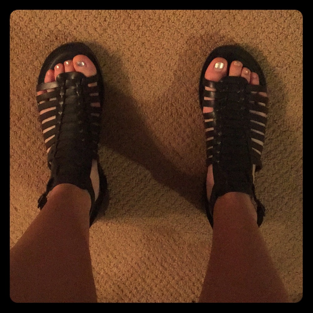 Forever 21 strappy black sandals